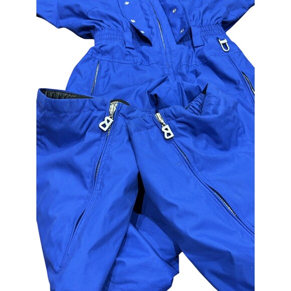 VTG Bogner Womens Ski Suit Insulated One-piece Pc Size 8 Long Blue Thermal Snow - Picture 3 of 14